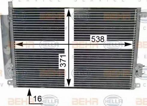 HELLA 8FC 351 343-284 - Кондензатор, климатизация vvparts.bg