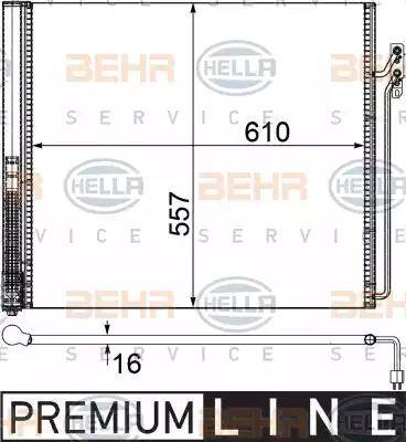 HELLA 8FC 351 309-341 - Кондензатор, климатизация vvparts.bg