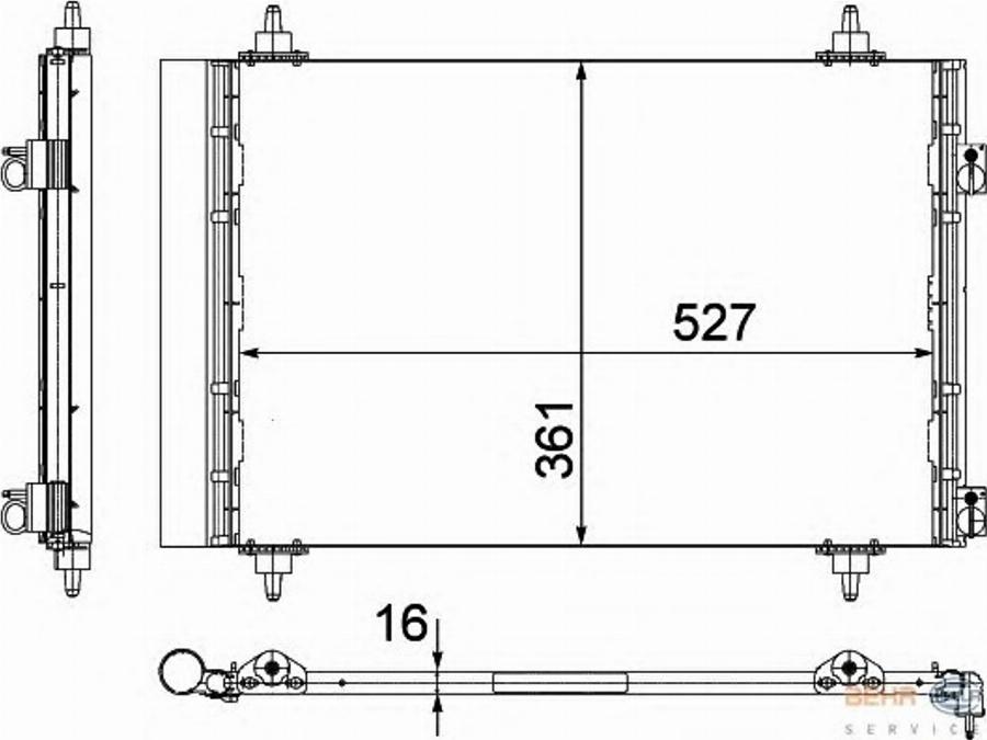 HELLA 8FC 351 304-271 - Кондензатор, климатизация vvparts.bg