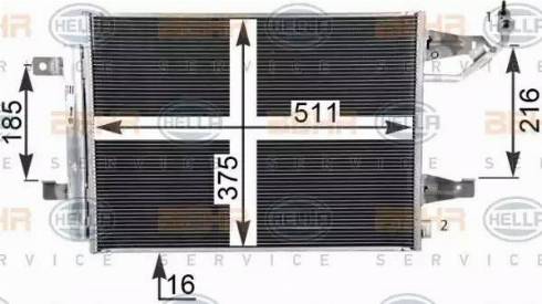 HELLA 8FC 351 304-764 - Кондензатор, климатизация vvparts.bg