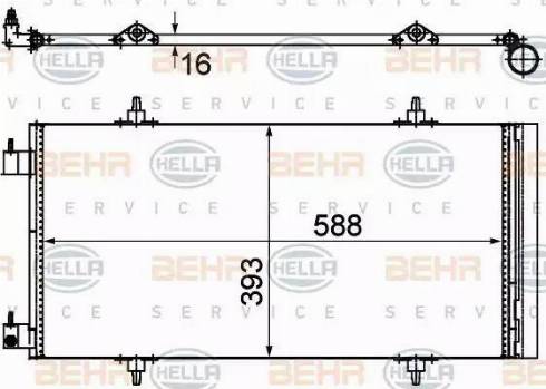 HELLA 8FC 351 305-231 - Кондензатор, климатизация vvparts.bg