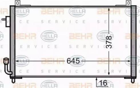 HELLA 8FC 351 306-471 - Кондензатор, климатизация vvparts.bg