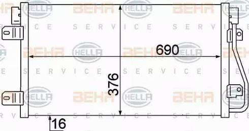 HELLA 8FC 351 306-641 - Кондензатор, климатизация vvparts.bg