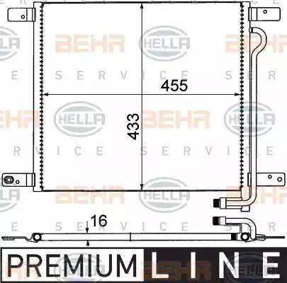 HELLA 8FC 351 306-071 - Кондензатор, климатизация vvparts.bg