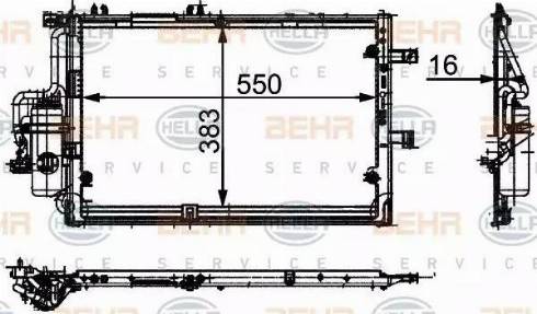 HELLA 8FC 351 300-621 - Кондензатор, климатизация vvparts.bg