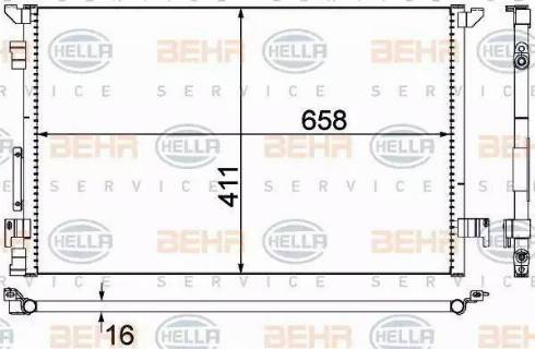 HELLA 8FC 351 300-304 - Кондензатор, климатизация vvparts.bg