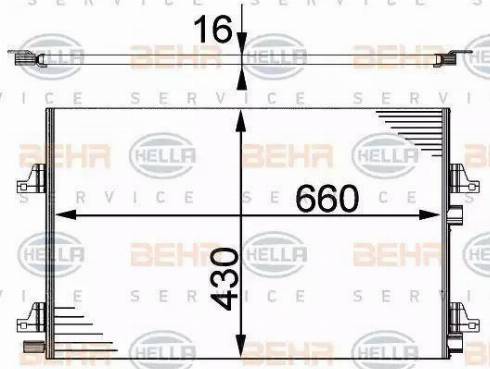 HELLA 8FC 351 301-434 - Кондензатор, климатизация vvparts.bg