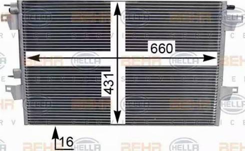 HELLA 8FC 351 301-634 - Кондензатор, климатизация vvparts.bg