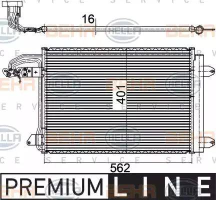 HELLA 8FC 351 301-041 - Кондензатор, климатизация vvparts.bg