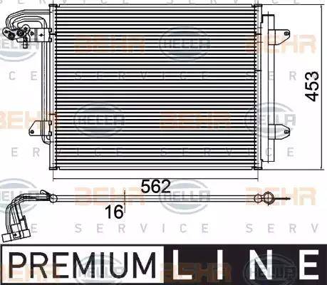 HELLA 8FC 351 301-051 - Кондензатор, климатизация vvparts.bg