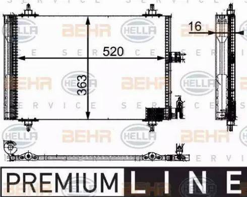 HELLA 8FC 351 301-031 - Кондензатор, климатизация vvparts.bg