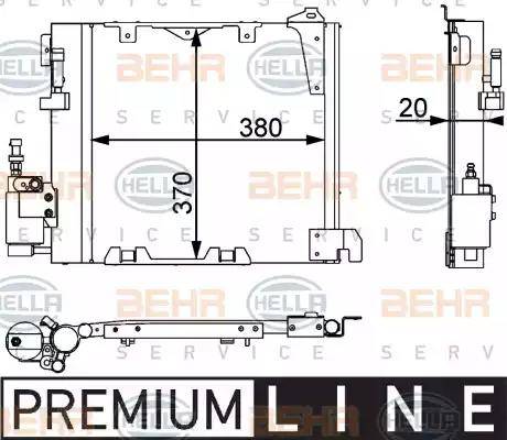 HELLA 8FC 351 301-371 - Кондензатор, климатизация vvparts.bg