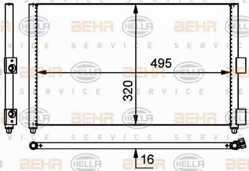 HELLA 8FC 351 301-701 - Кондензатор, климатизация vvparts.bg