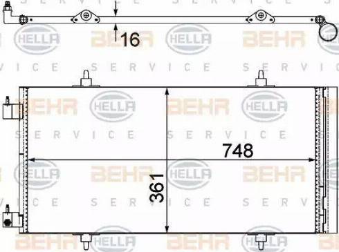 HELLA 8FC 351 303-651 - Кондензатор, климатизация vvparts.bg