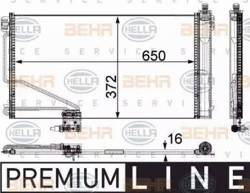 HELLA 8FC 351 303-391 - Кондензатор, климатизация vvparts.bg