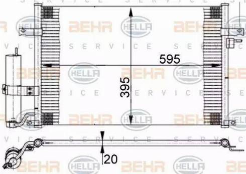 HELLA 8FC 351 302-191 - Кондензатор, климатизация vvparts.bg