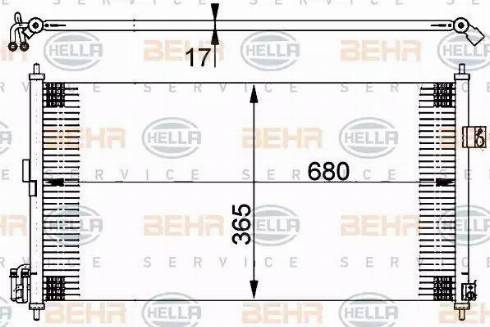 HELLA 8FC 351 302-251 - Кондензатор, климатизация vvparts.bg