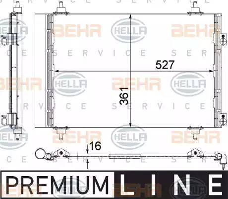 HELLA 8FC 351 307-691 - Кондензатор, климатизация vvparts.bg