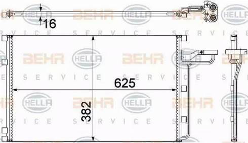 HELLA 8FC 351 307-621 - Кондензатор, климатизация vvparts.bg