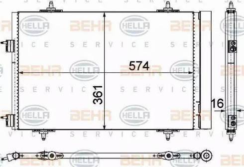 HELLA 8FC 351 319-441 - Кондензатор, климатизация vvparts.bg