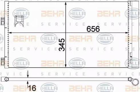 HELLA 8FC 351 319-644 - Кондензатор, климатизация vvparts.bg