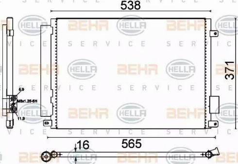 HELLA 8FC 351 310-671 - Кондензатор, климатизация vvparts.bg