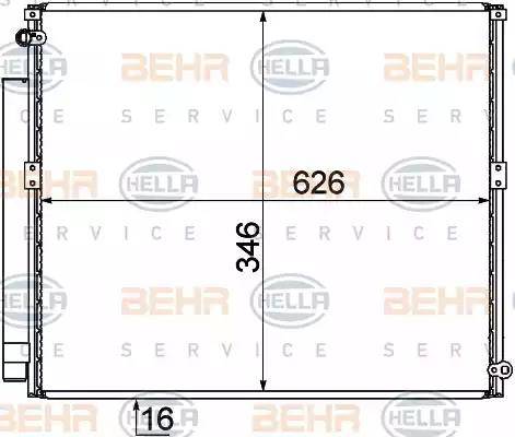 HELLA 8FC 351 310-161 - Кондензатор, климатизация vvparts.bg