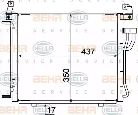 HELLA 8FC 351 318-761 - Кондензатор, климатизация vvparts.bg