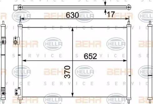 HELLA 8FC 351 330-401 - Кондензатор, климатизация vvparts.bg