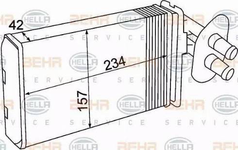 HELLA 8FH 351 308-741 - Топлообменник, отопление на вътрешното пространство vvparts.bg