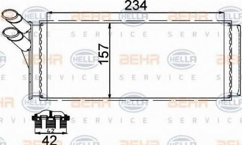 HELLA 8FH 351 311-424 - Топлообменник, отопление на вътрешното пространство vvparts.bg