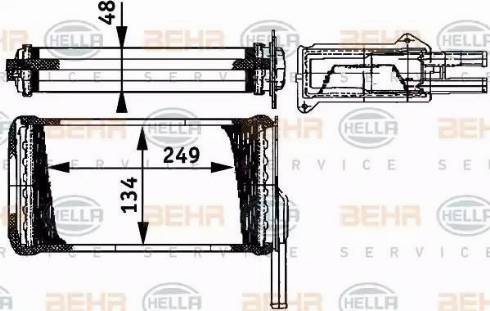 HELLA 8FH 351 311-581 - Топлообменник, отопление на вътрешното пространство vvparts.bg