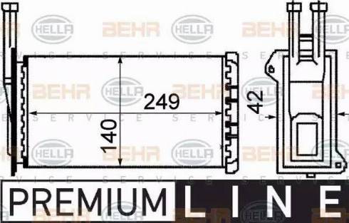 HELLA 8FH 351 311-571 - Топлообменник, отопление на вътрешното пространство vvparts.bg