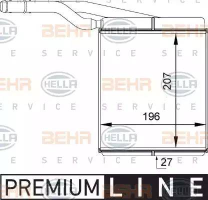 HELLA 8FH 351 313-091 - Топлообменник, отопление на вътрешното пространство vvparts.bg