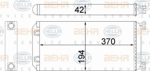 HELLA 8FH 351 312-554 - Топлообменник, отопление на вътрешното пространство vvparts.bg