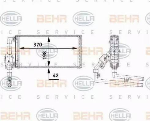 HELLA 8FH 351 312-191 - Топлообменник, отопление на вътрешното пространство vvparts.bg