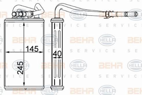 HELLA 8FH 351 333-004 - Топлообменник, отопление на вътрешното пространство vvparts.bg