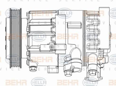 HELLA 8FK 351 008-091 - Компресор, климатизация vvparts.bg