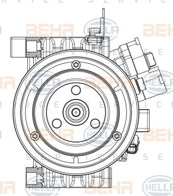 HELLA 8FK 351 008-091 - Компресор, климатизация vvparts.bg