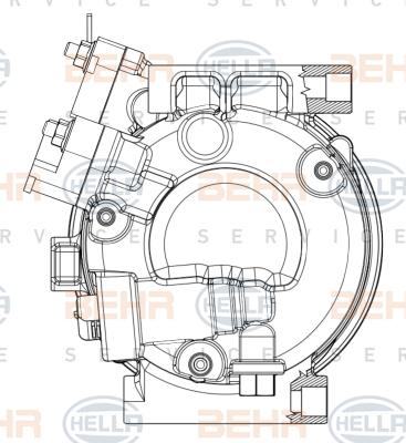 HELLA 8FK 351 008-151 - Компресор, климатизация vvparts.bg