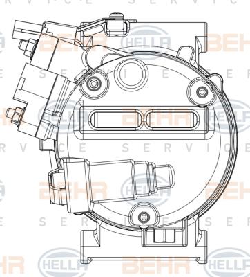 HELLA 8FK 351 008-201 - Компресор, климатизация vvparts.bg