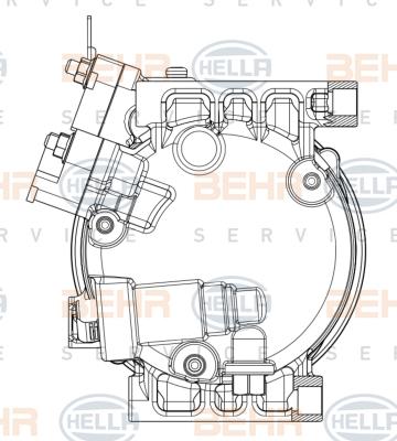 HELLA 8FK 351 008-211 - Компресор, климатизация vvparts.bg