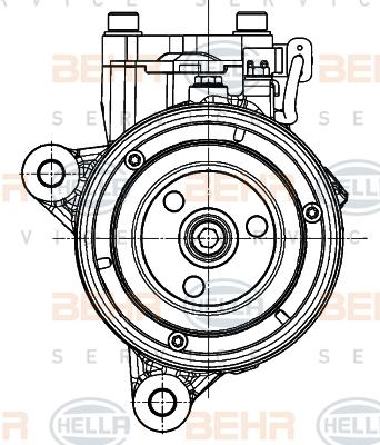 HELLA 8FK 351 007-241 - Компресор, климатизация vvparts.bg