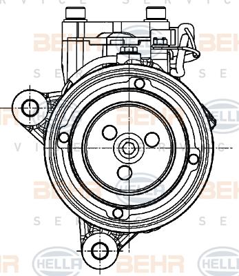 HELLA 8FK 351 007-231 - Компресор, климатизация vvparts.bg