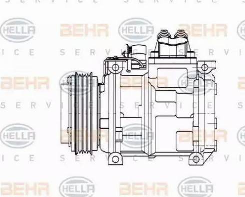 HELLA 8FK 351 110-131 - Компресор, климатизация vvparts.bg