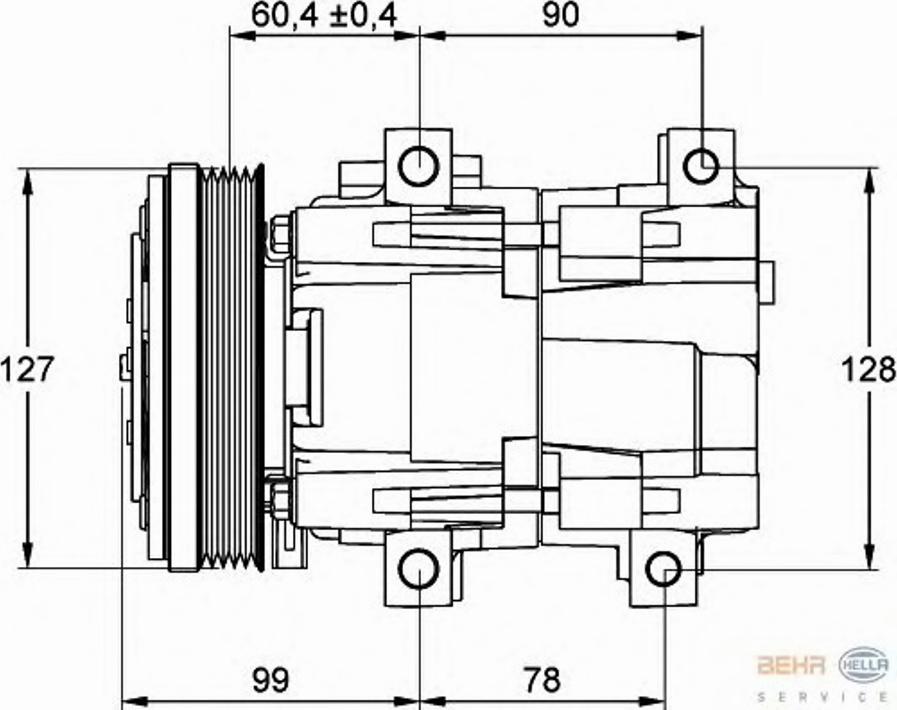 HELLA 8FK 351 113-081 - Компресор, климатизация vvparts.bg