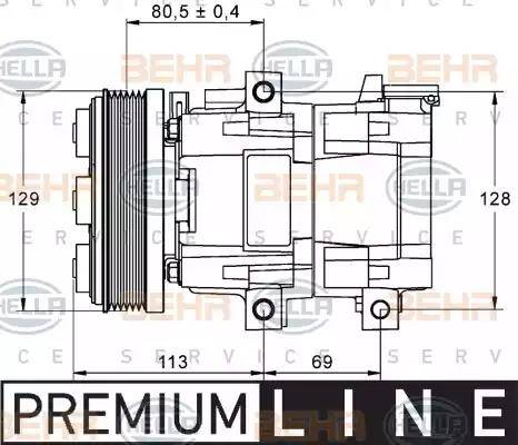 HELLA 8FK 351 113-391 - Компресор, климатизация vvparts.bg