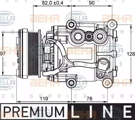 HELLA 8FK 351 113-311 - Компресор, климатизация vvparts.bg