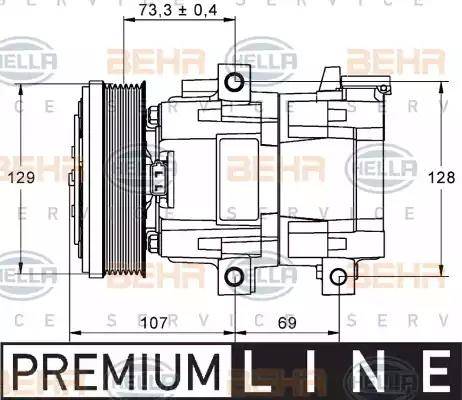 HELLA 8FK 351 113-381 - Компресор, климатизация vvparts.bg