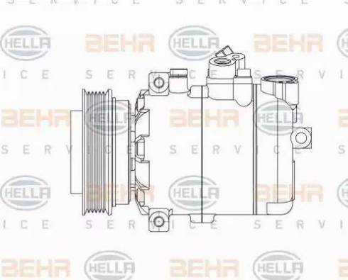 HELLA 8FK 351 132-081 - Компресор, климатизация vvparts.bg